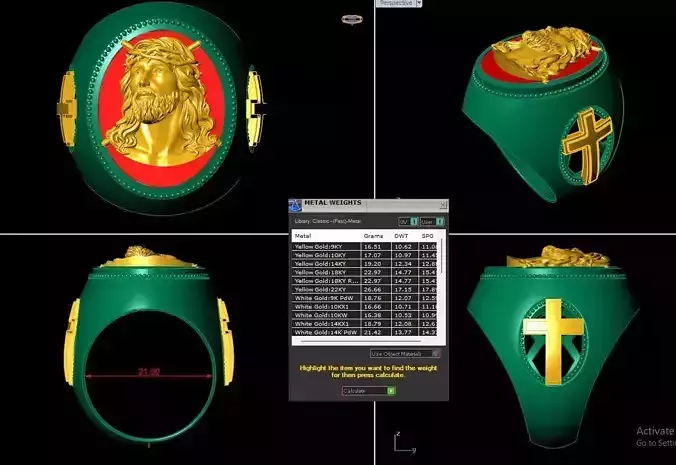ring jesu s cnc and printing