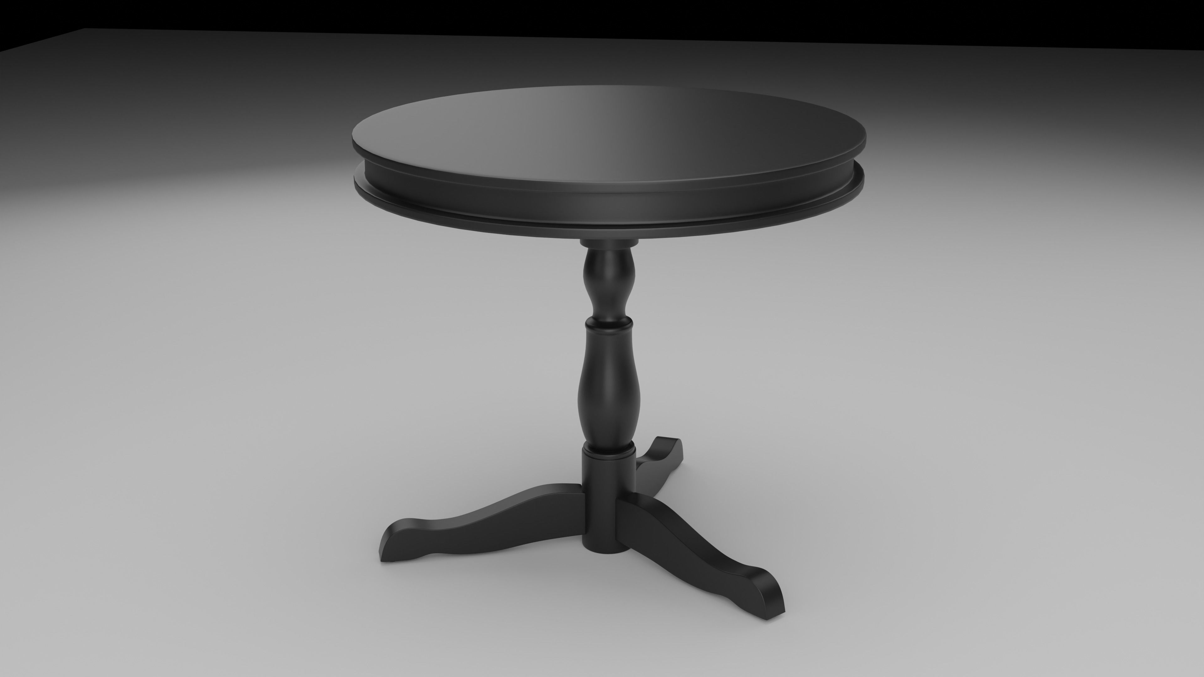 Coffee Shop Chair and Table Low-poly 3D model_11