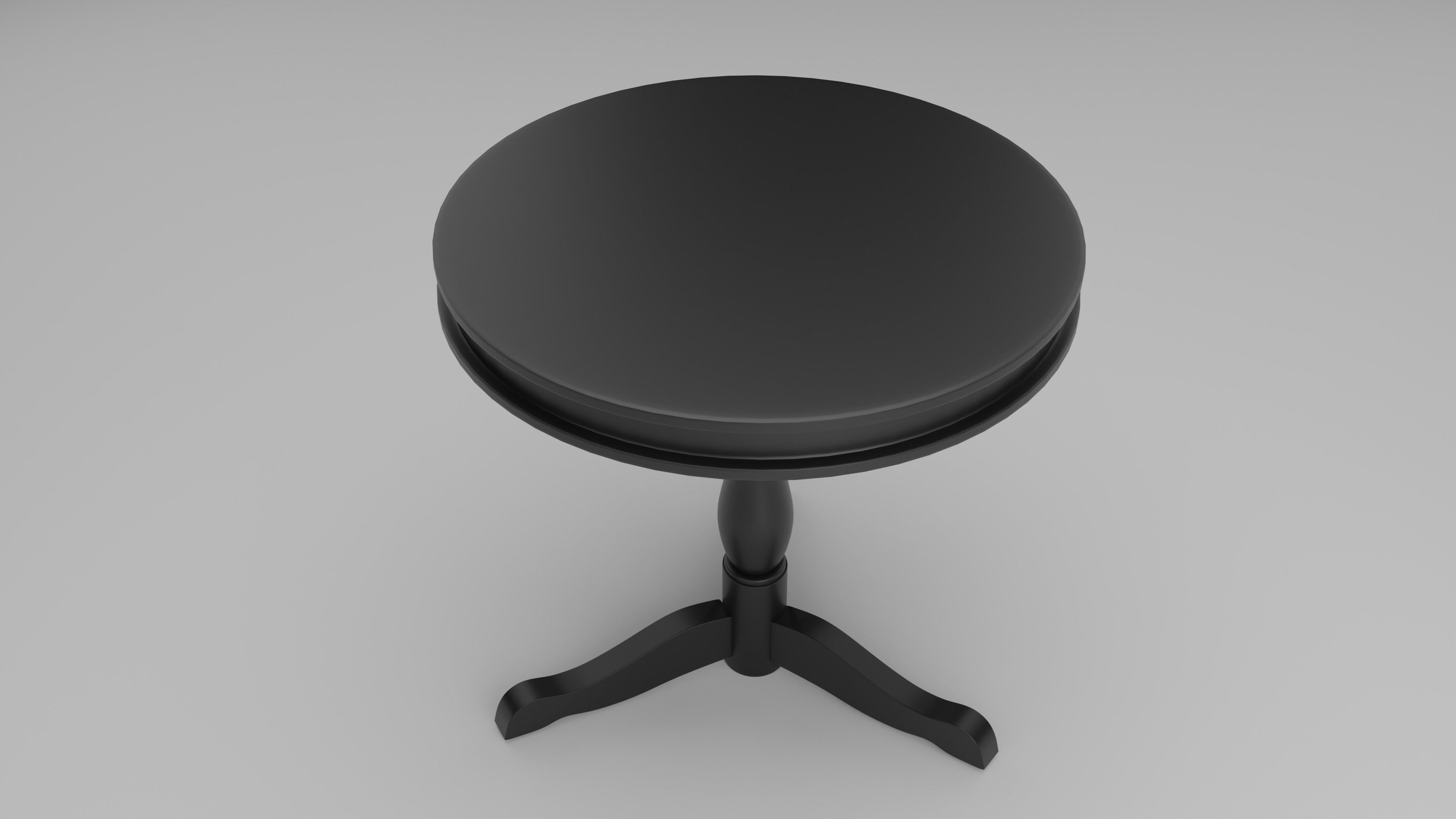 Coffee Shop Chair and Table Low-poly 3D model_12