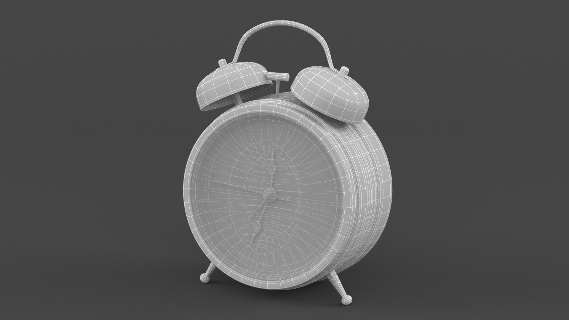 Analog Alarm Clock 3D model_8