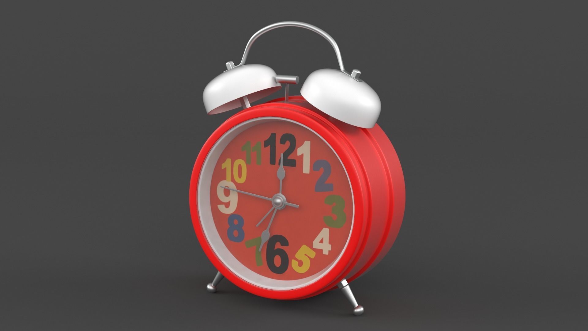Analog Alarm Clock 3D model_2