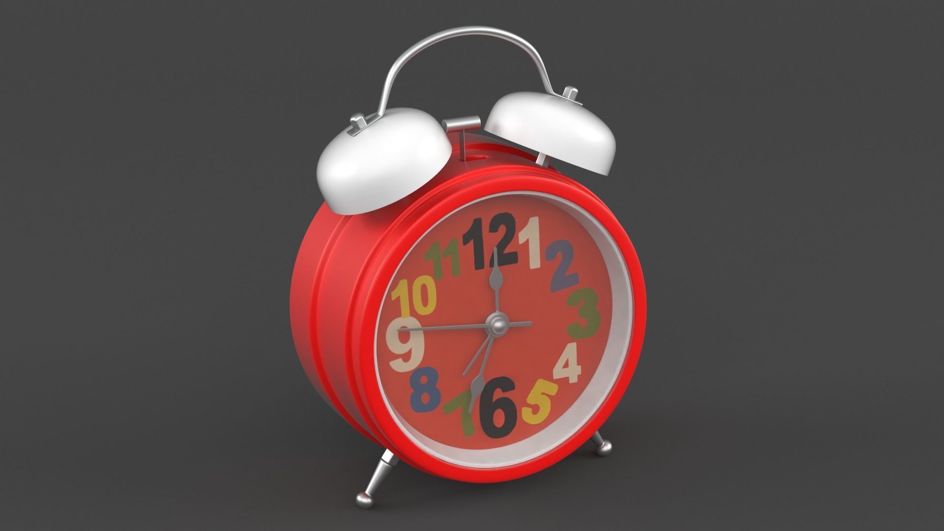 Analog Alarm Clock 3D model_5