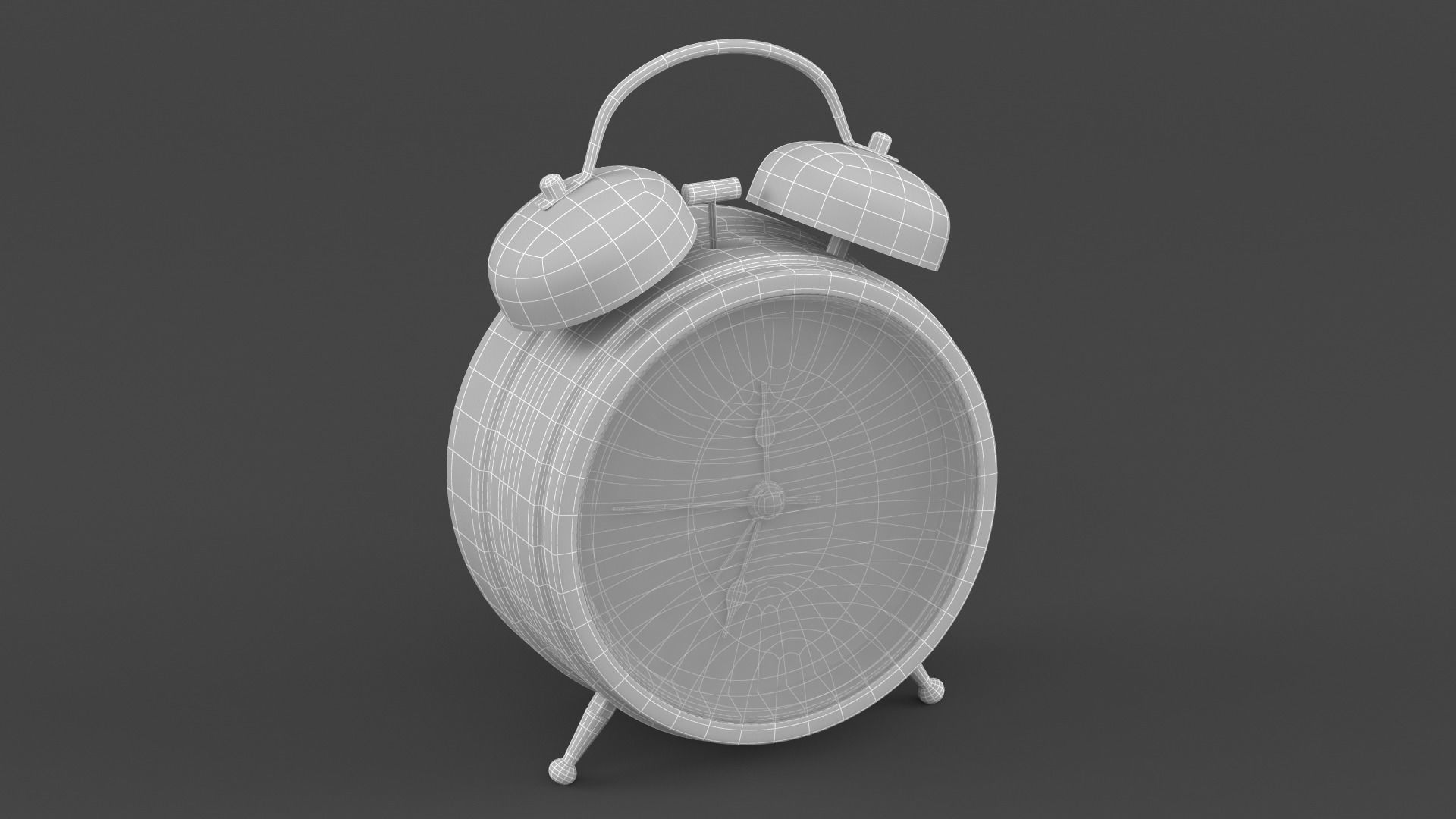 Analog Alarm Clock 3D model_11