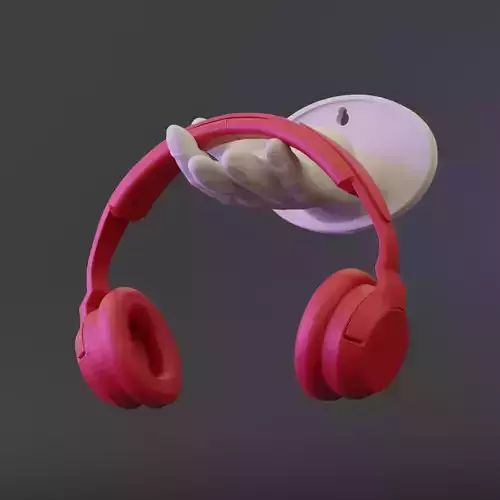 3d printable headphone holder and wearable sculpted hand  3D print model