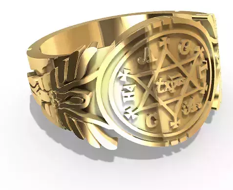 Rey salomon solomon king Ring STL 3D print model