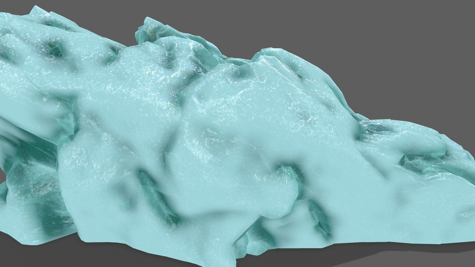 Stairs ice Low-poly 3D model_12