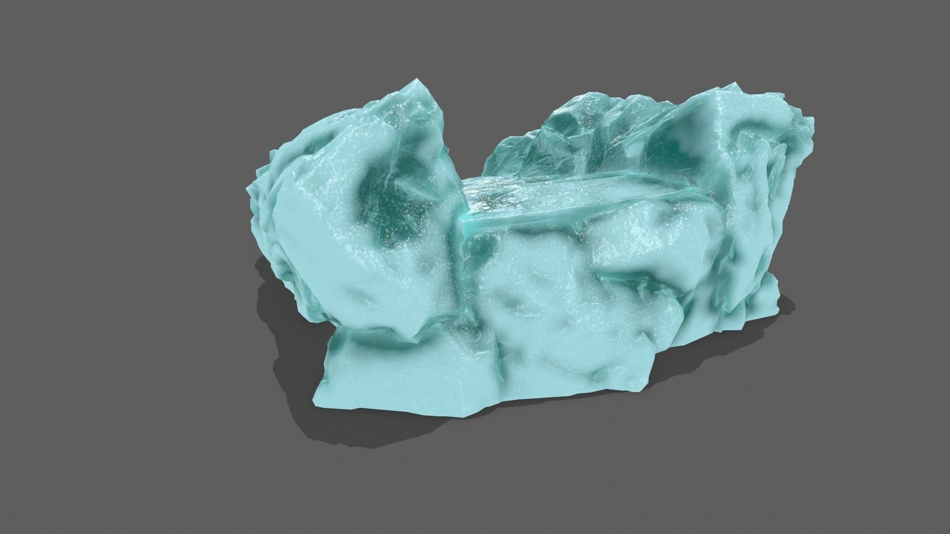 Stairs ice Low-poly 3D model_4