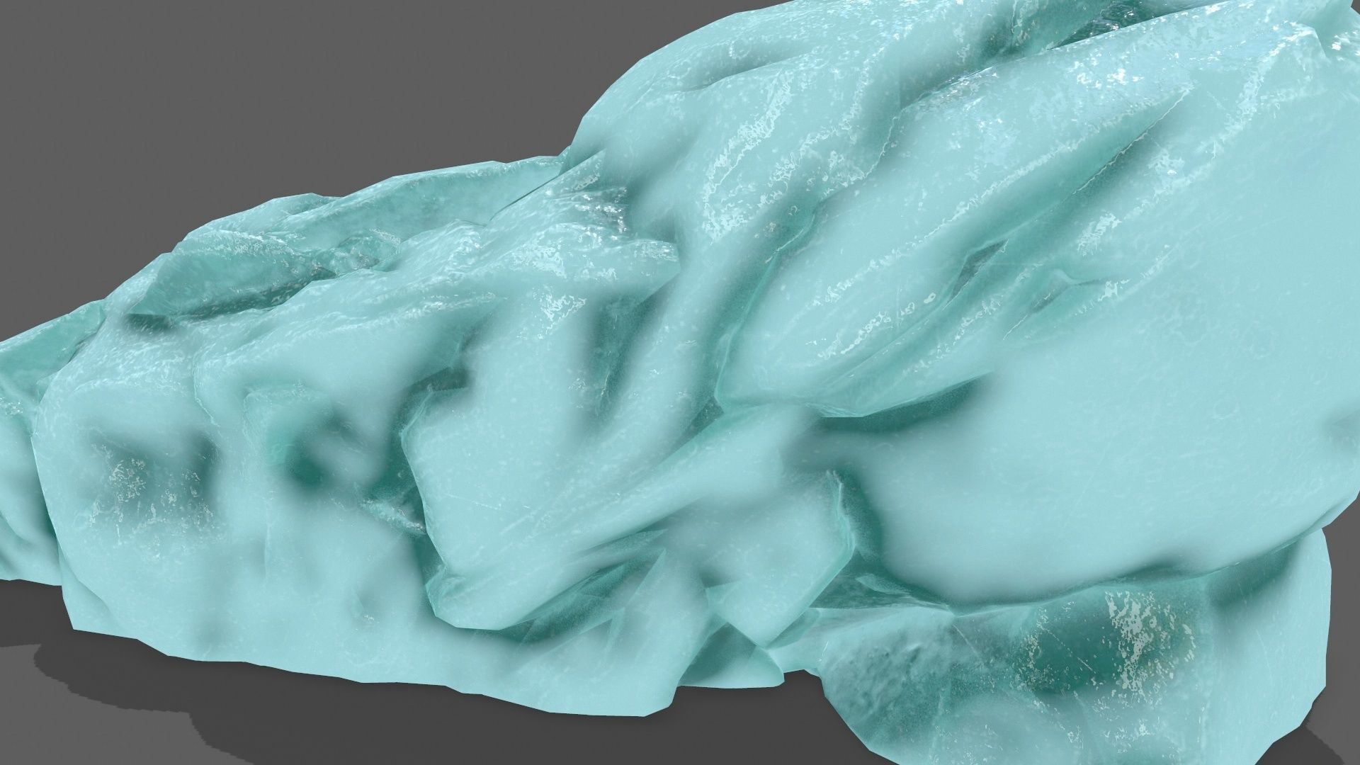 Stairs ice Low-poly 3D model_9