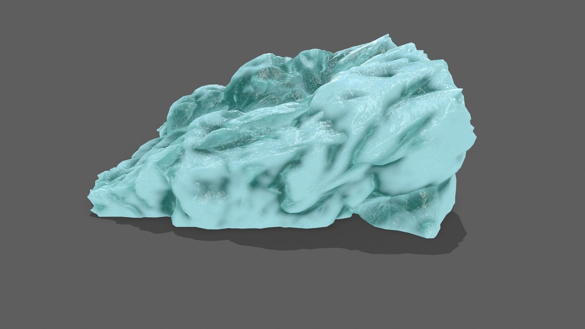 Stairs ice Low-poly 3D model_3