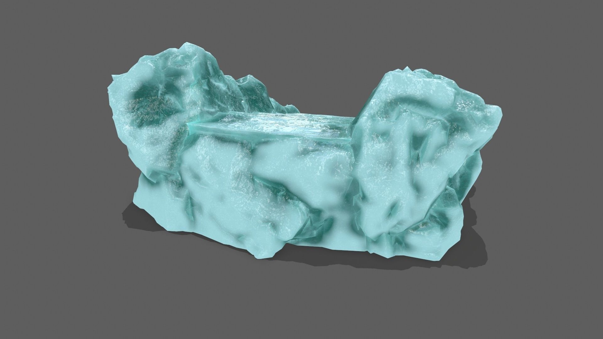 Stairs ice Low-poly 3D model_5