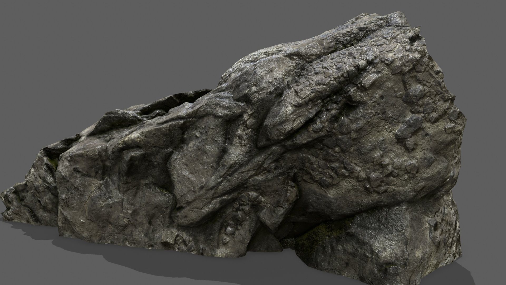 Stairs stone staircase Low-poly 3D model_10