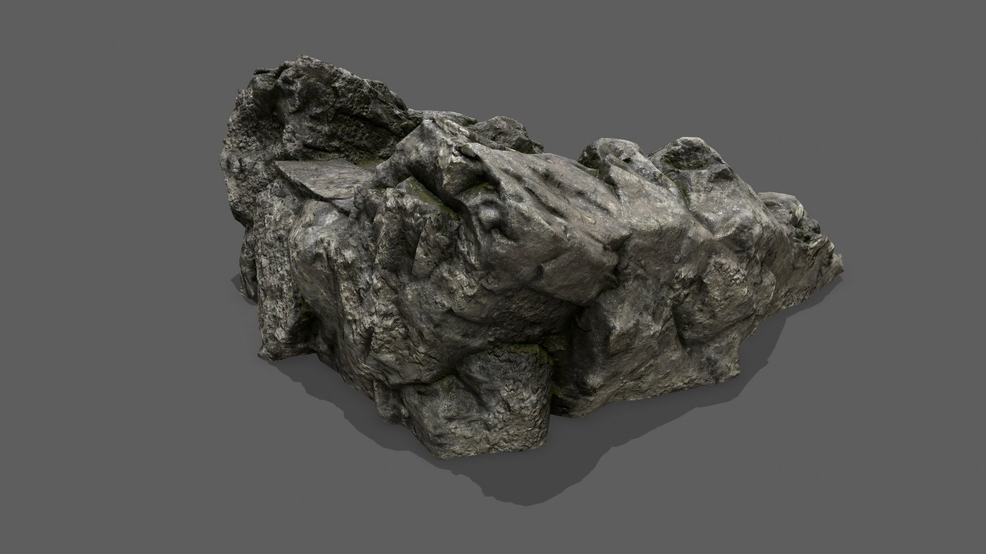 Stairs stone staircase Low-poly 3D model_5