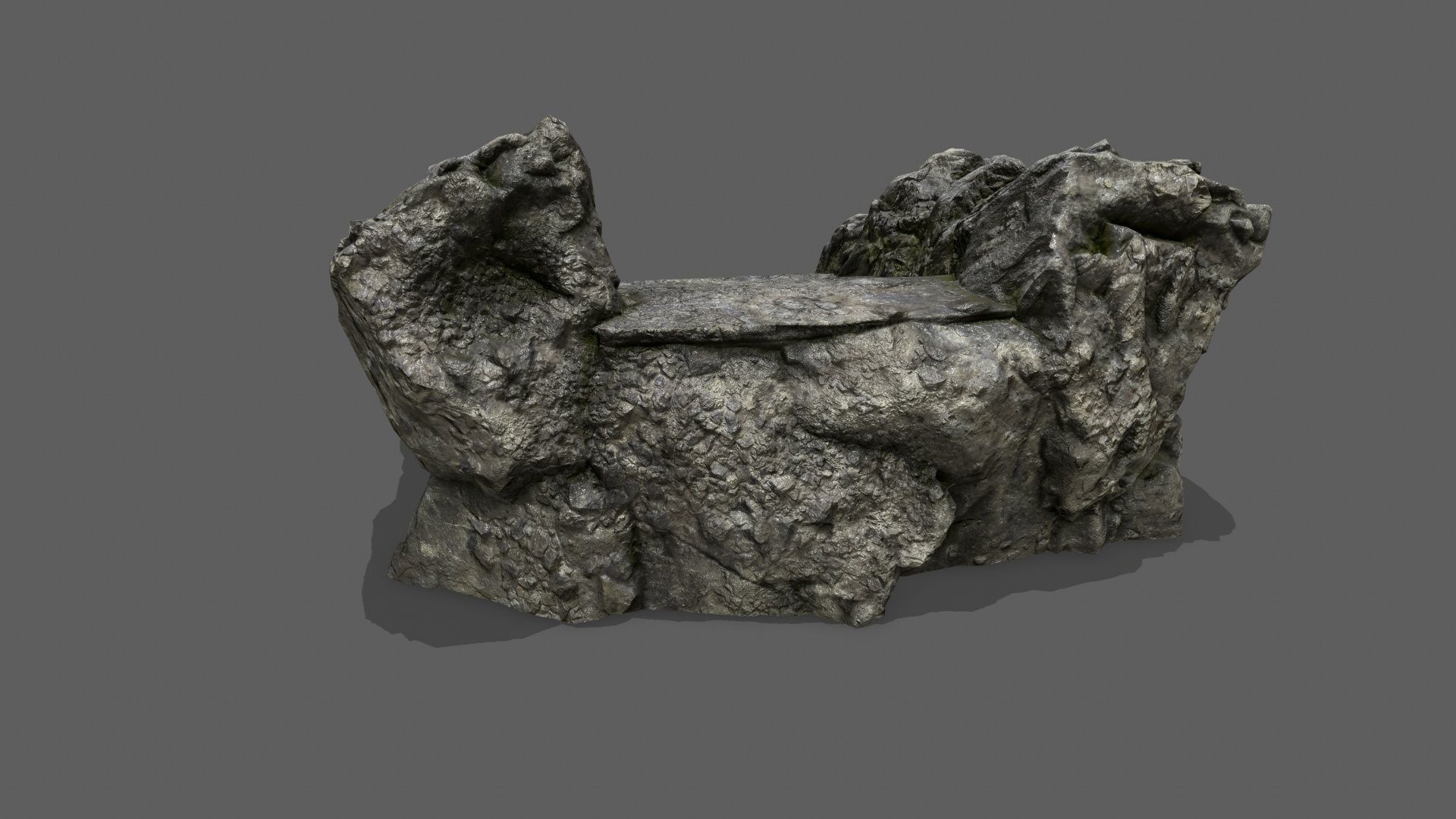 Stairs stone staircase Low-poly 3D model_4