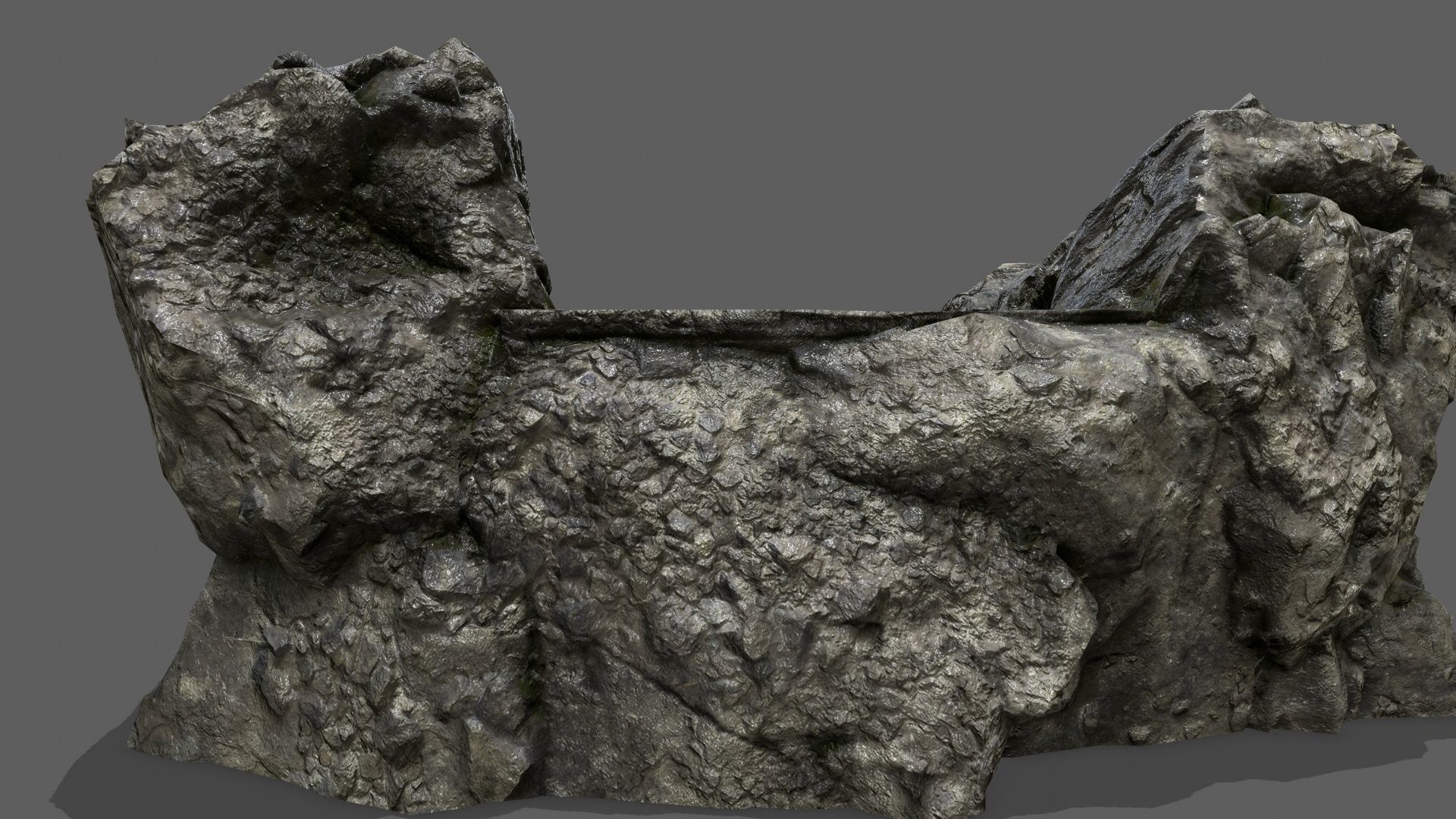 Stairs stone staircase Low-poly 3D model_11