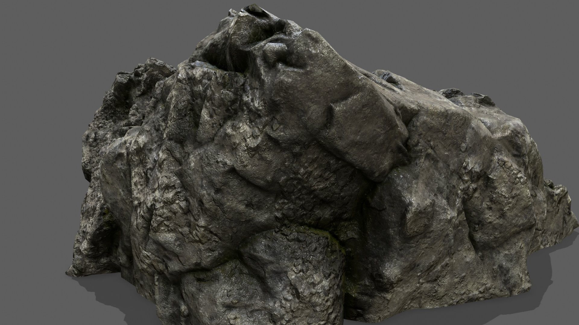 Stairs stone staircase Low-poly 3D model_12