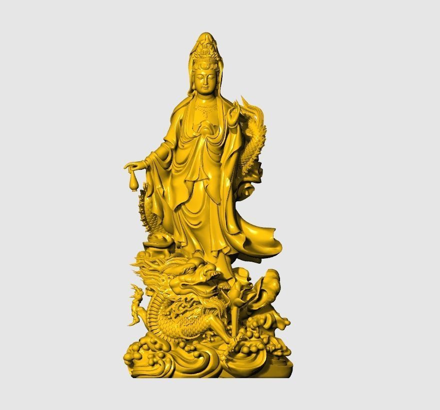 guanyin buddha china 3D model 3D printable | CGTrader