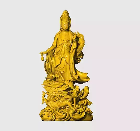 guanyin buddha china   3D print model