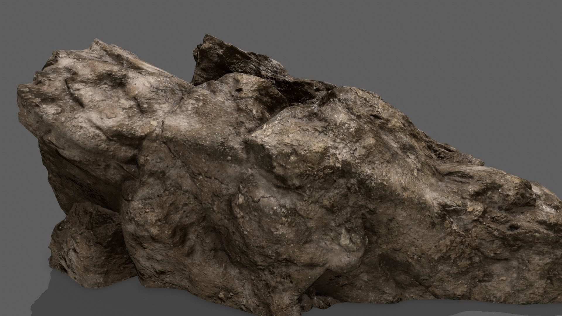 Stairs rock Low-poly 3D model_13