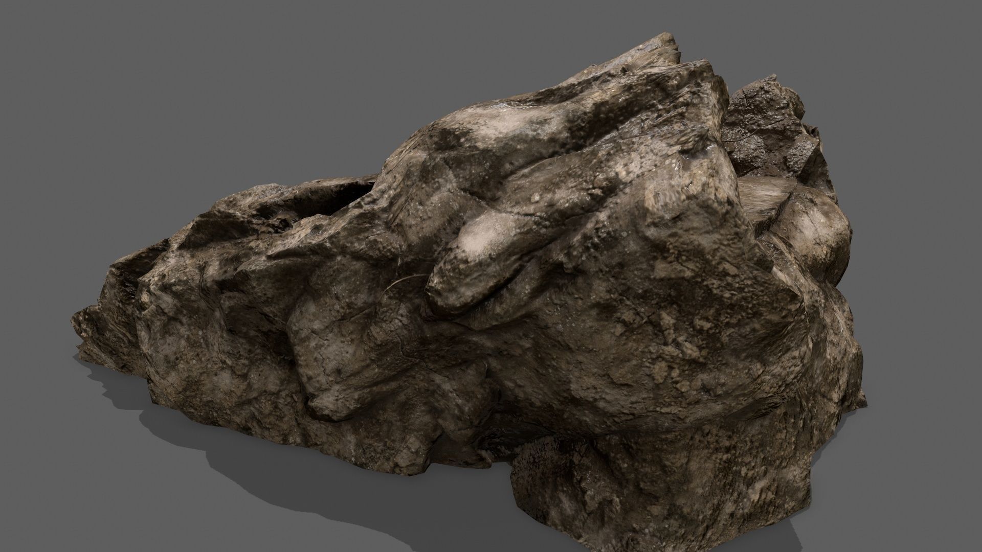 Stairs rock Low-poly 3D model_10