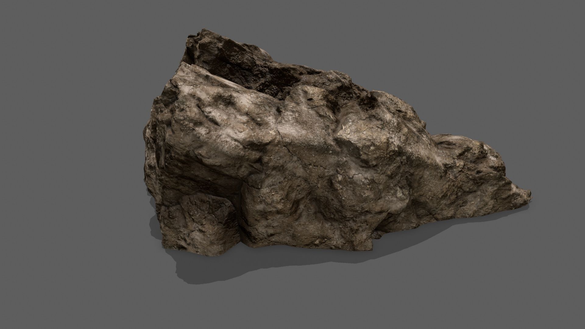 Stairs rock Low-poly 3D model_6