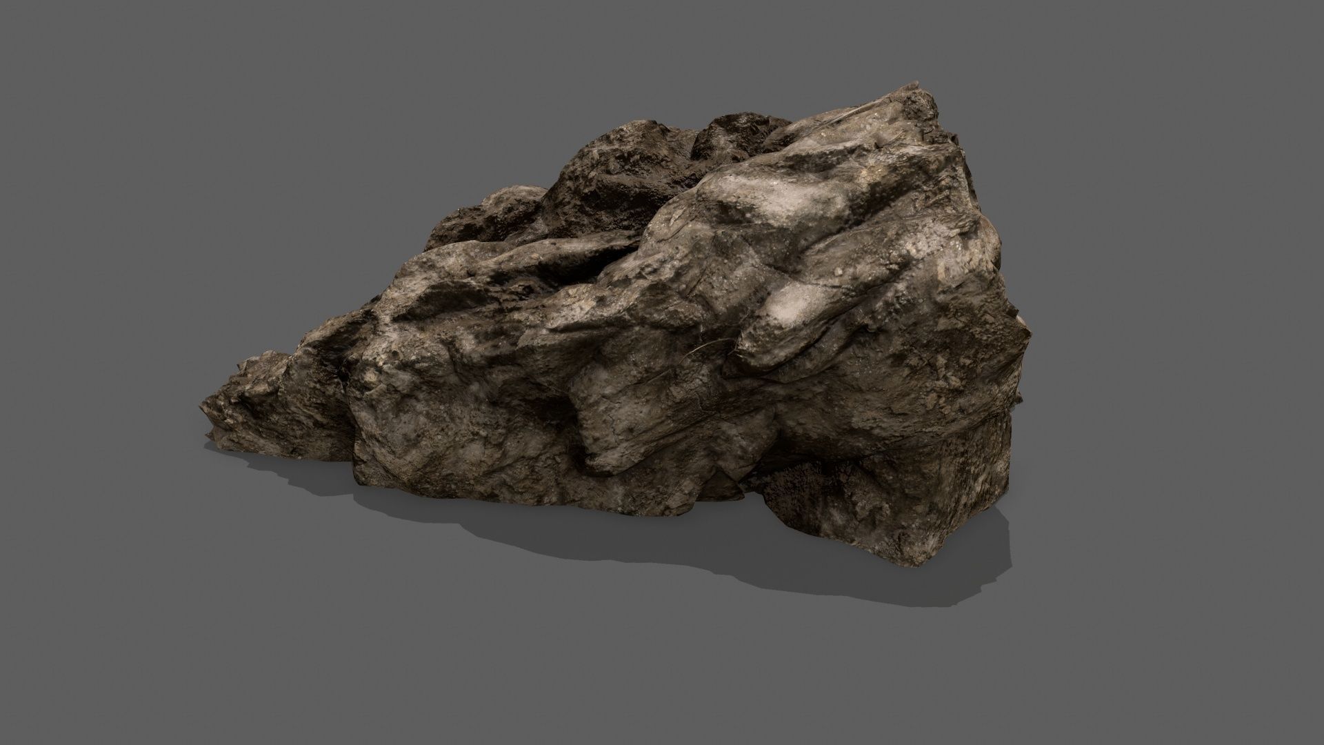 Stairs rock Low-poly 3D model_3