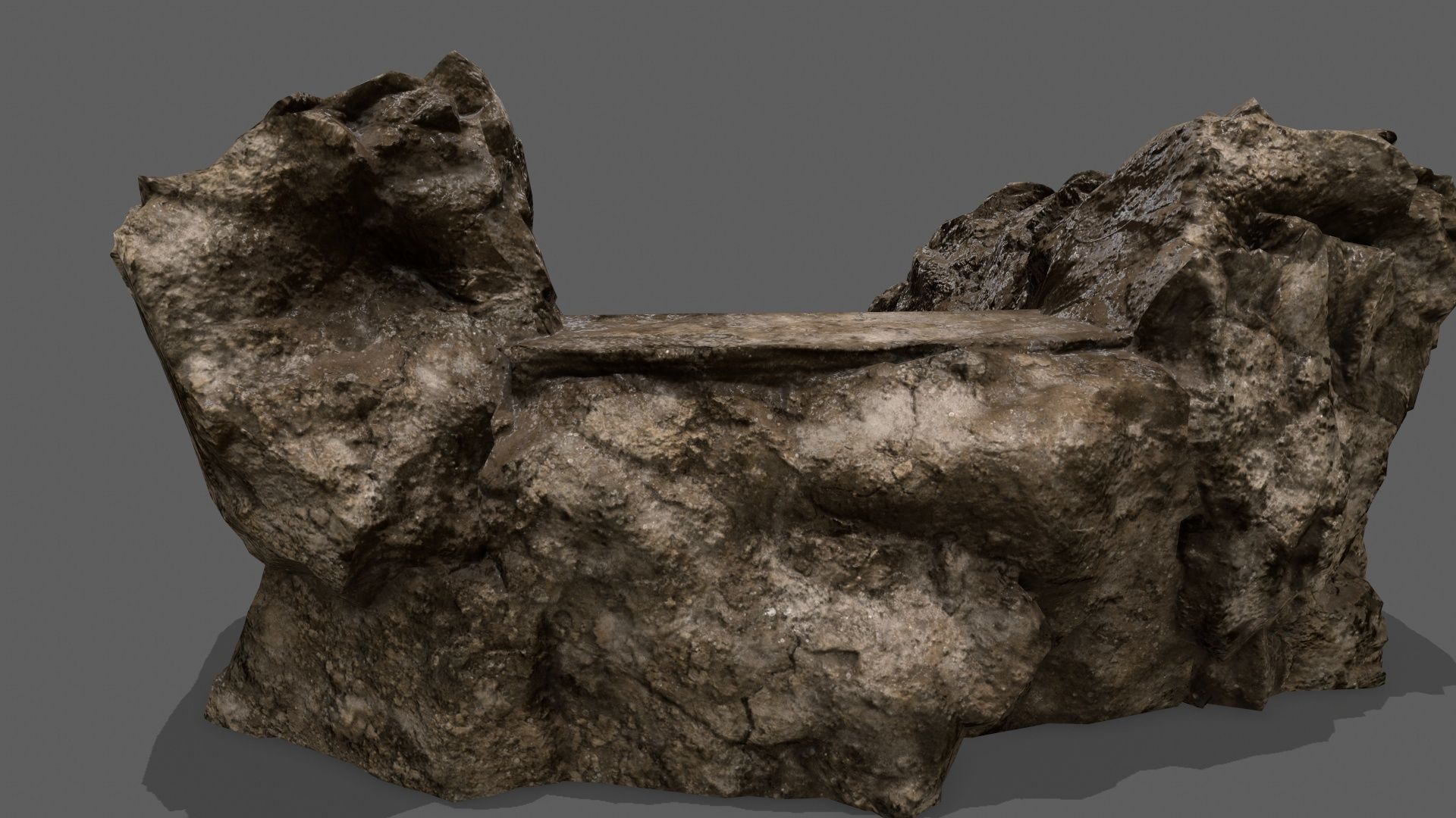 Stairs rock Low-poly 3D model_11