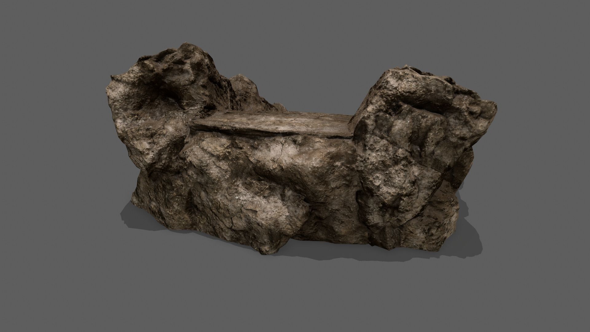 Stairs rock Low-poly 3D model_5