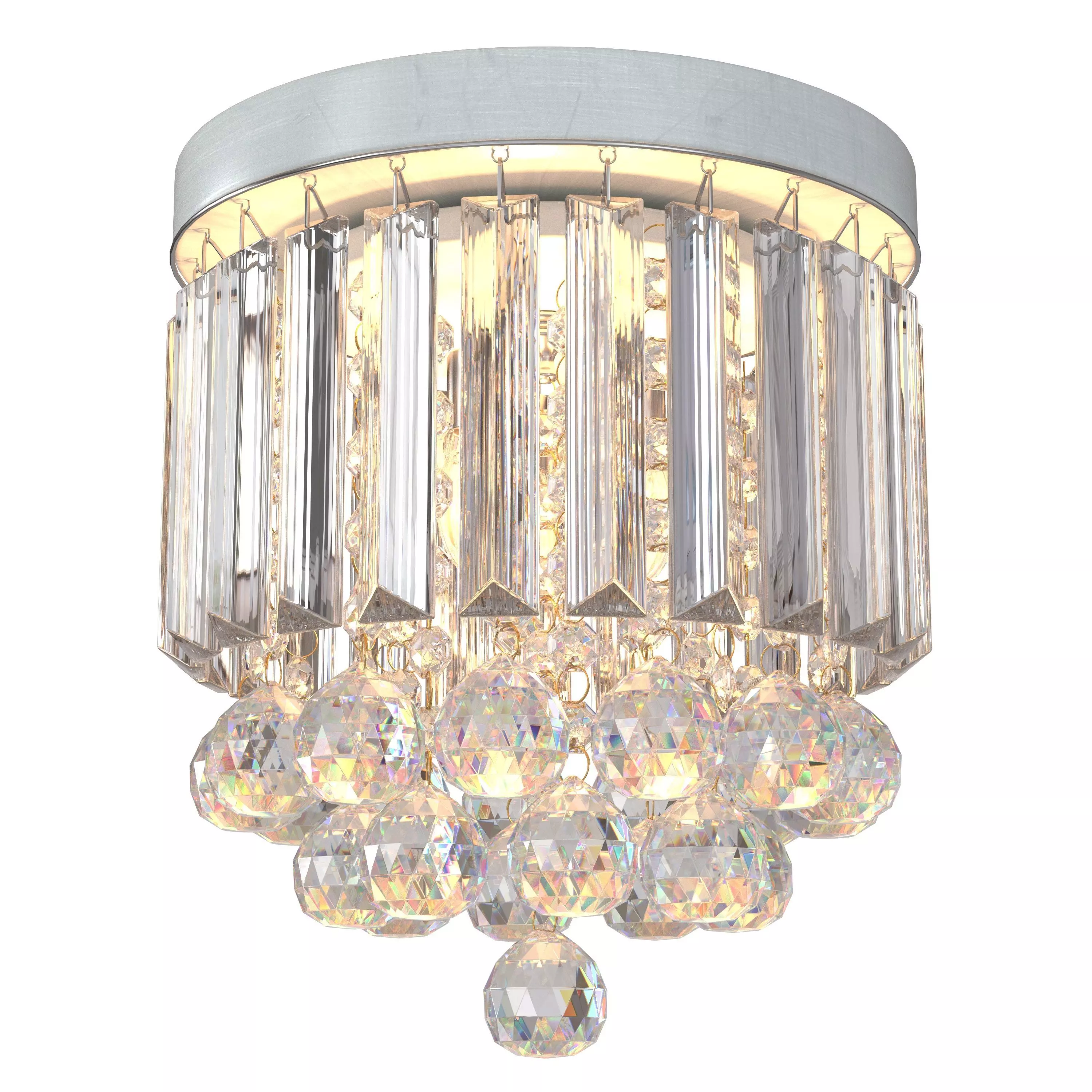 Small Modern k9 Crystal Chandeliers Fixtures for Bedroom 3D model_0