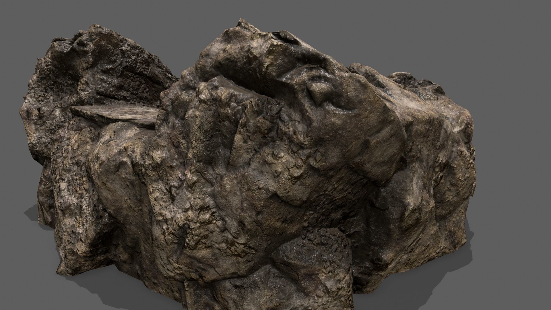 Stairs stone staircase Low-poly 3D model_12