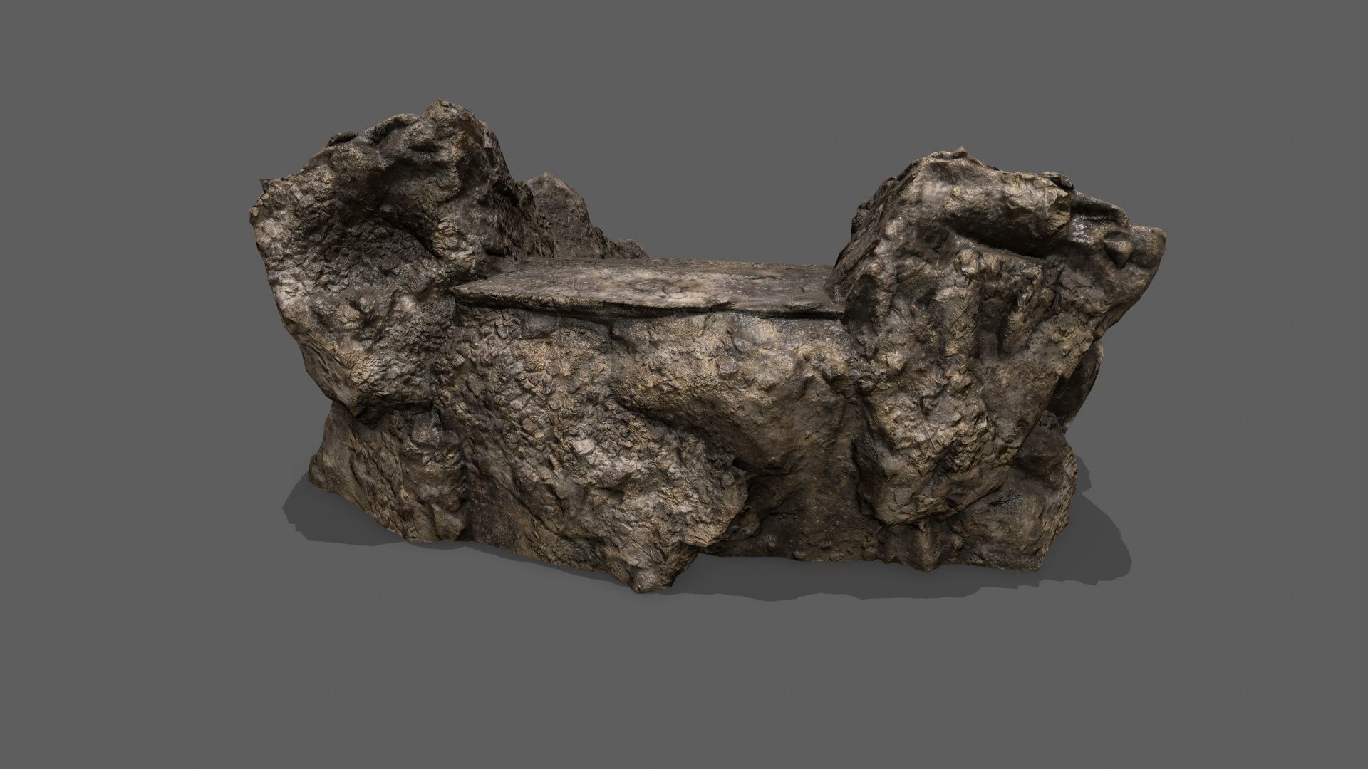 Stairs stone staircase Low-poly 3D model_5