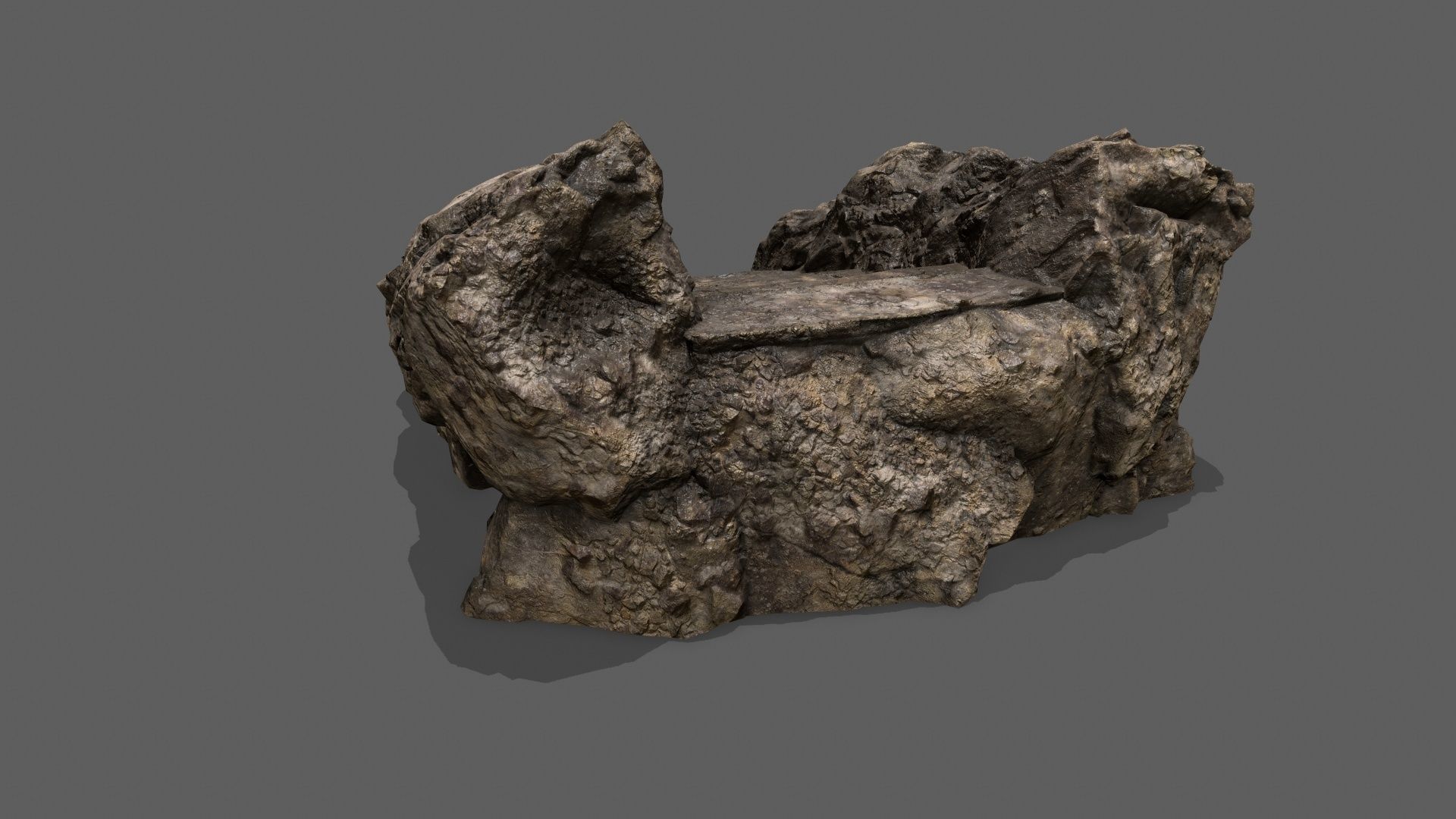 Stairs stone staircase Low-poly 3D model_4