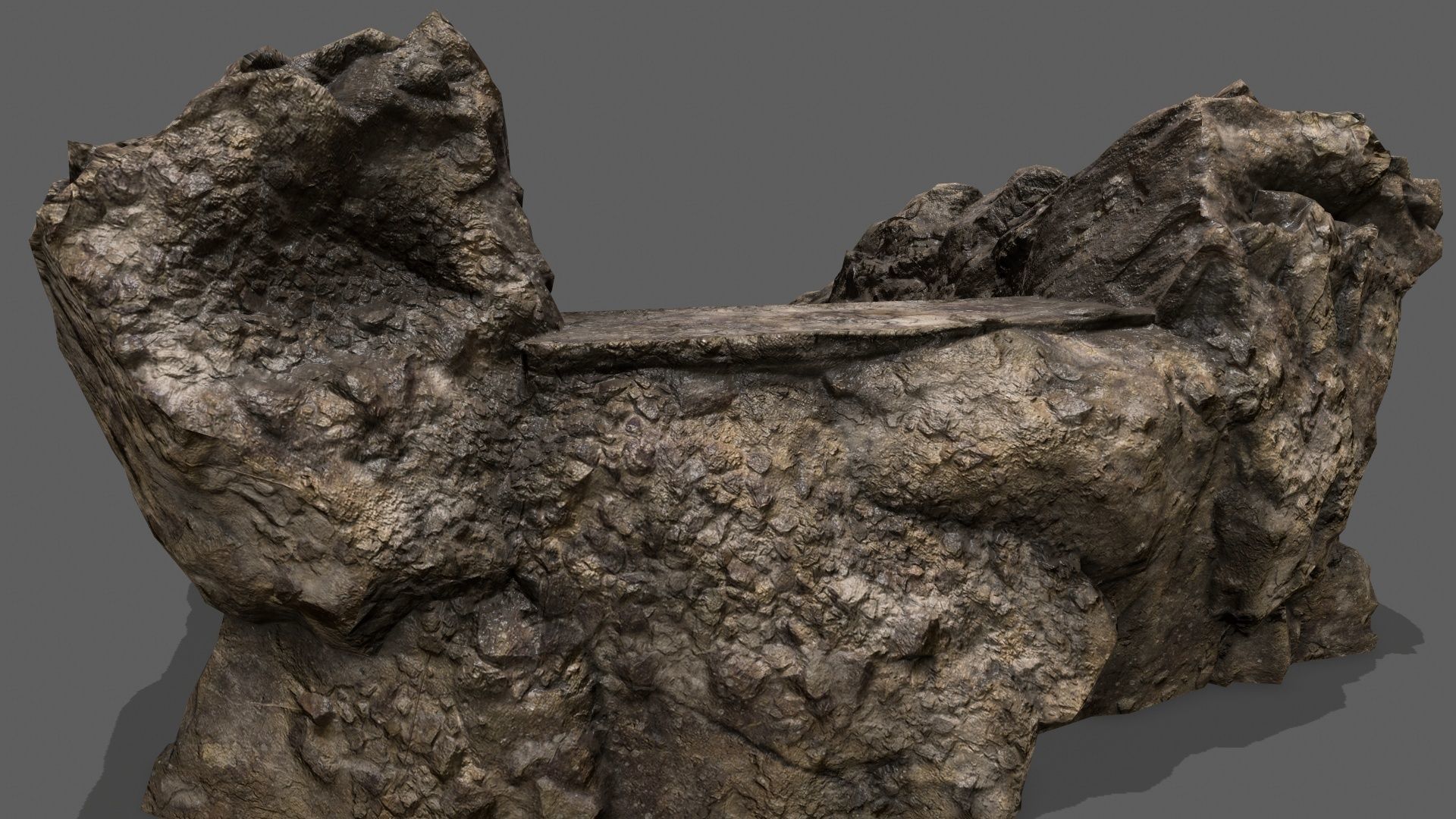 Stairs stone staircase Low-poly 3D model_11