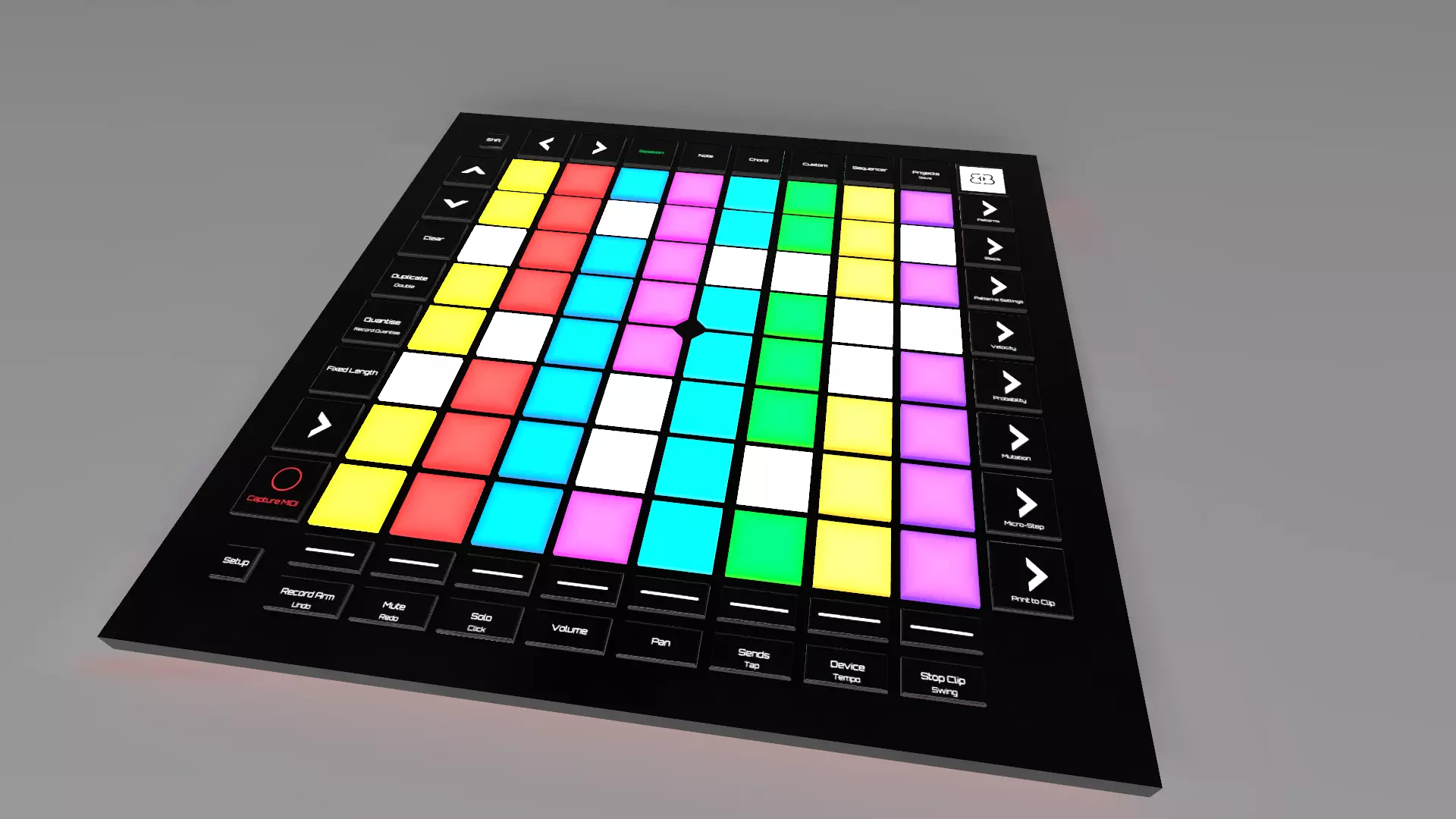 Banana BNN Launchpad Pro MK3 Low-poly 3D model_0