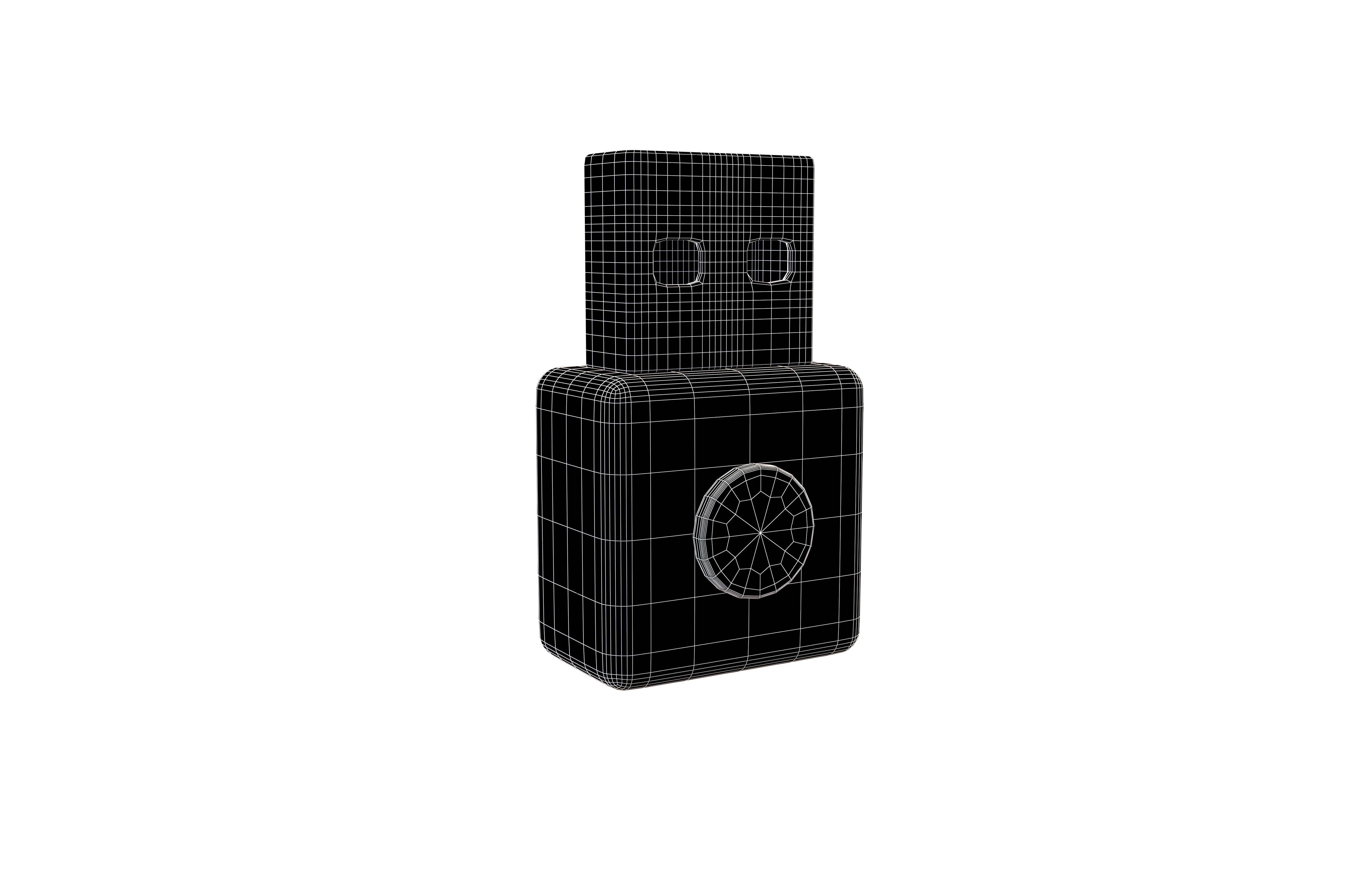 USB Connected Icon v2 001 Low-poly 3D model_5