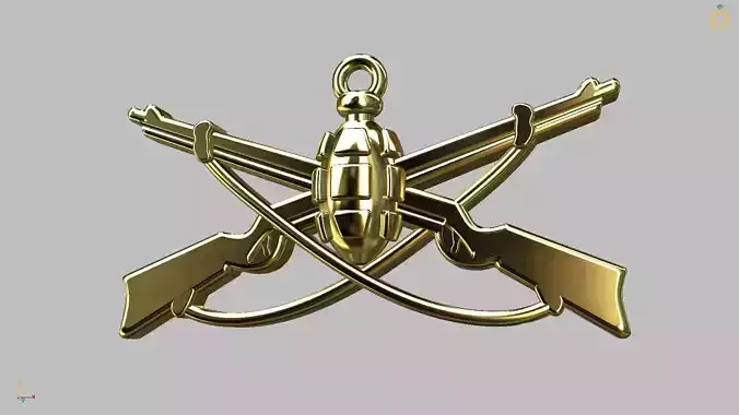 Infantry Pendant 3D print model