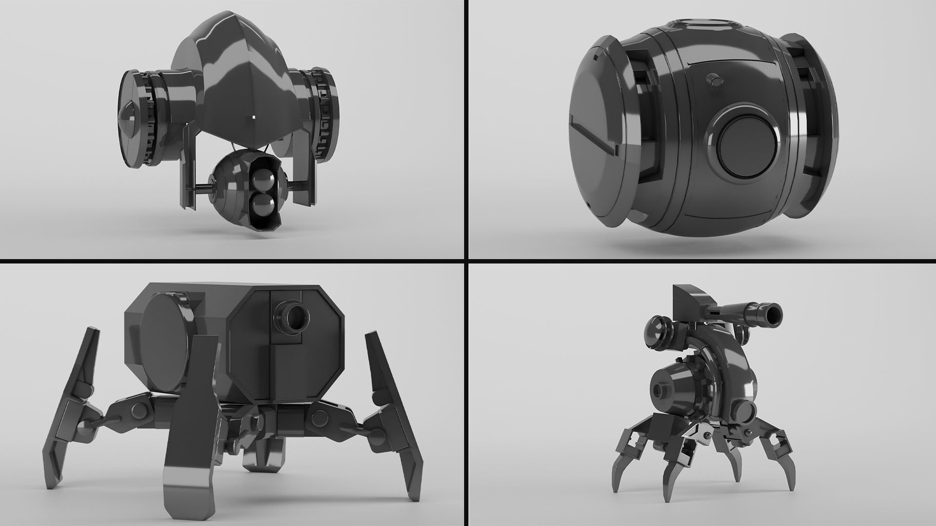 10 Sci-Fi Robot Collection 3D model_4
