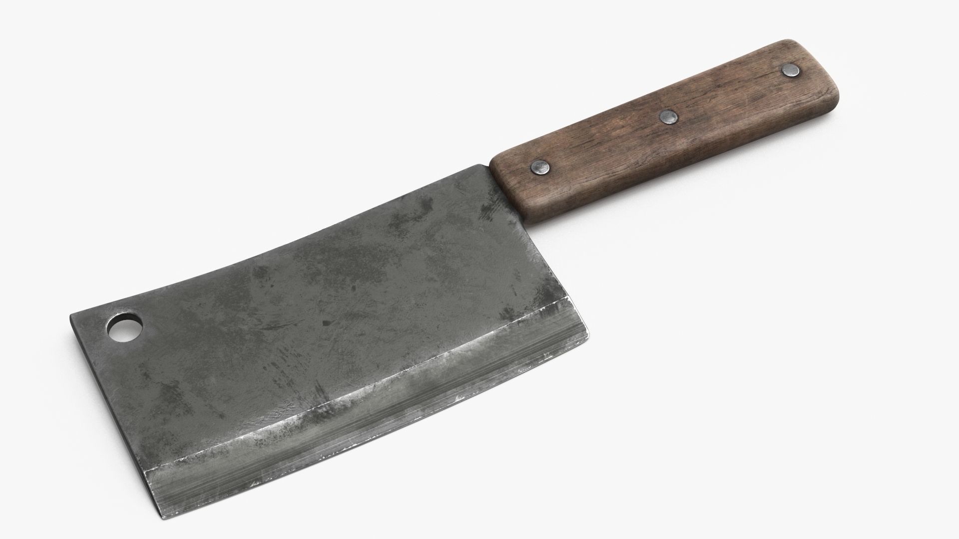 Meat Cleaver Low-poly 3D model_2