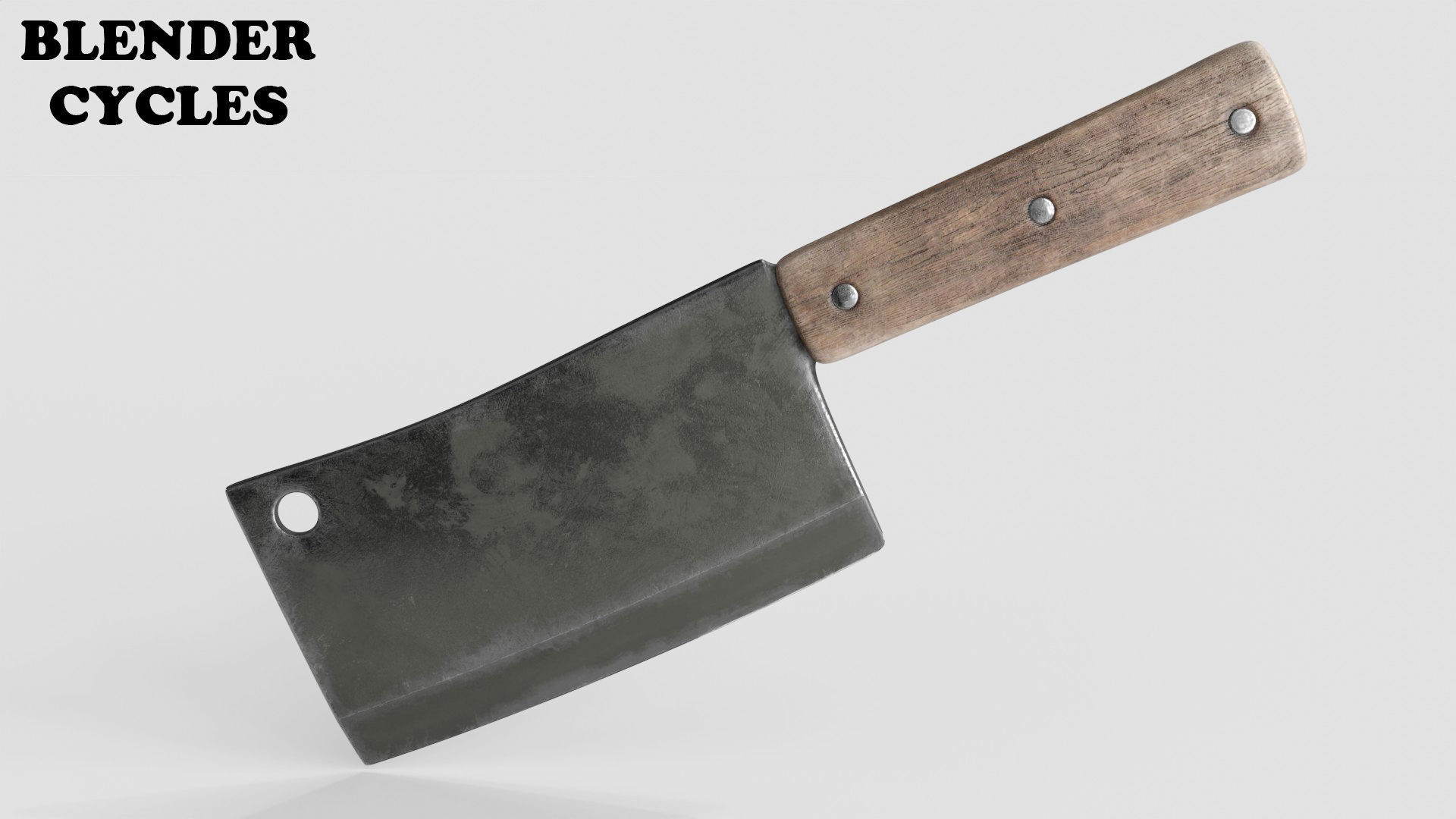 Meat Cleaver Low-poly 3D model_16