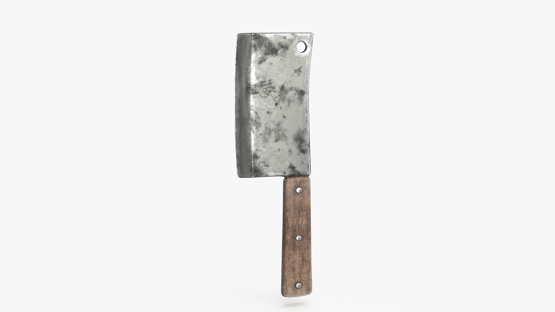 Meat Cleaver Low-poly 3D model_4