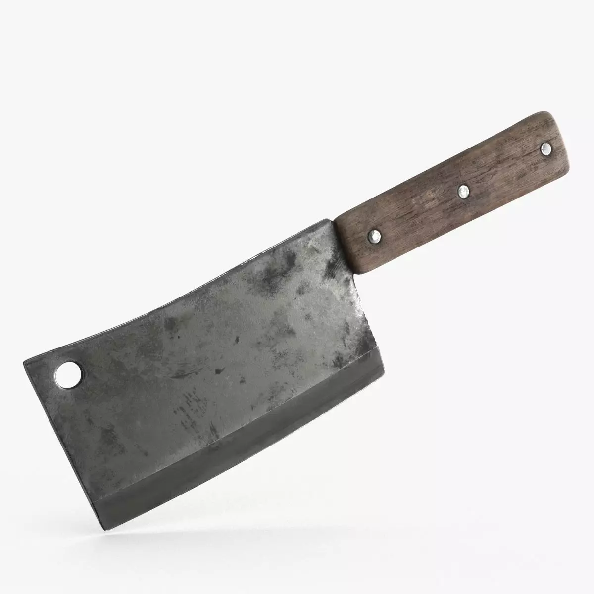 Meat Cleaver Low-poly 3D model_0