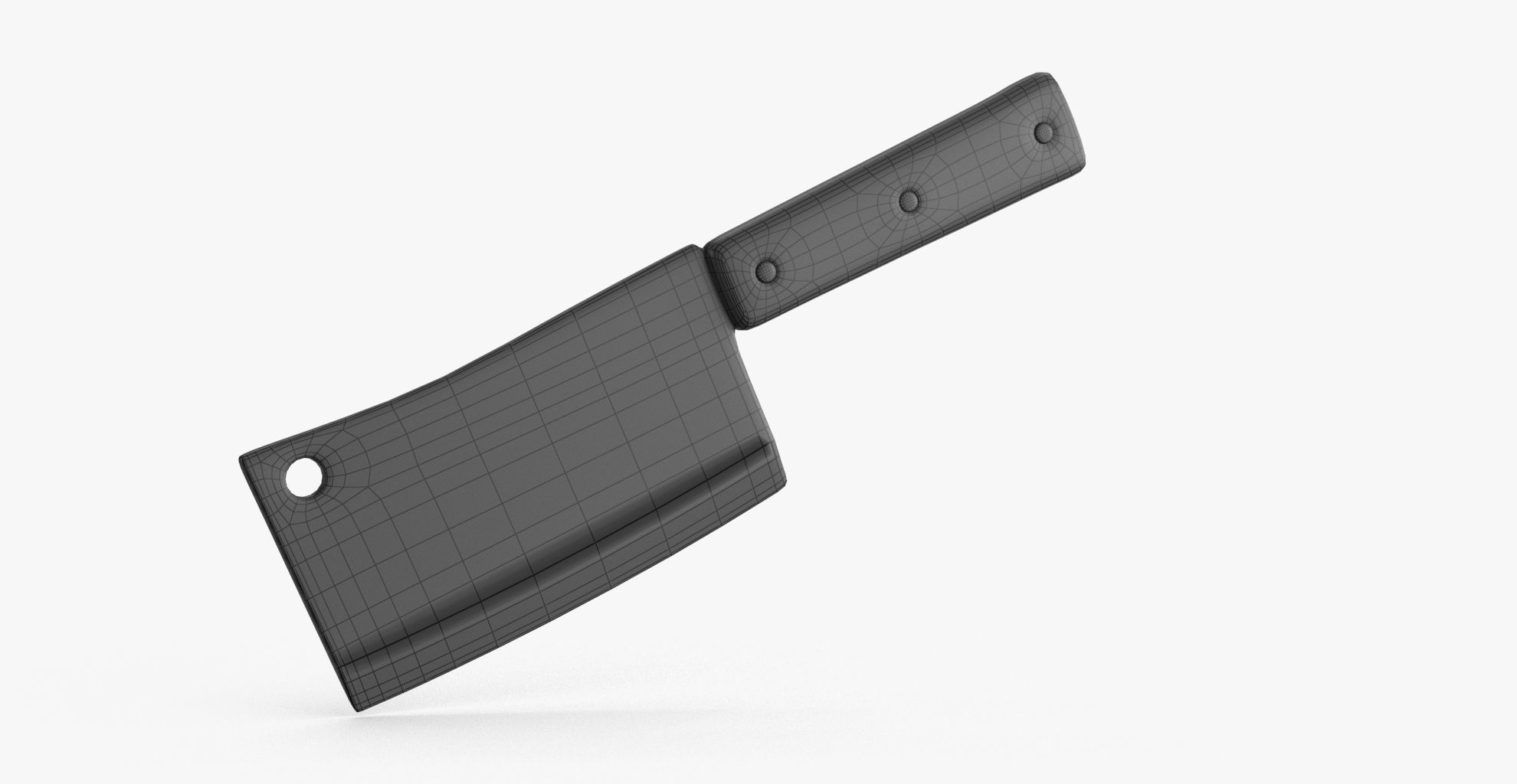 Meat Cleaver Low-poly 3D model_17