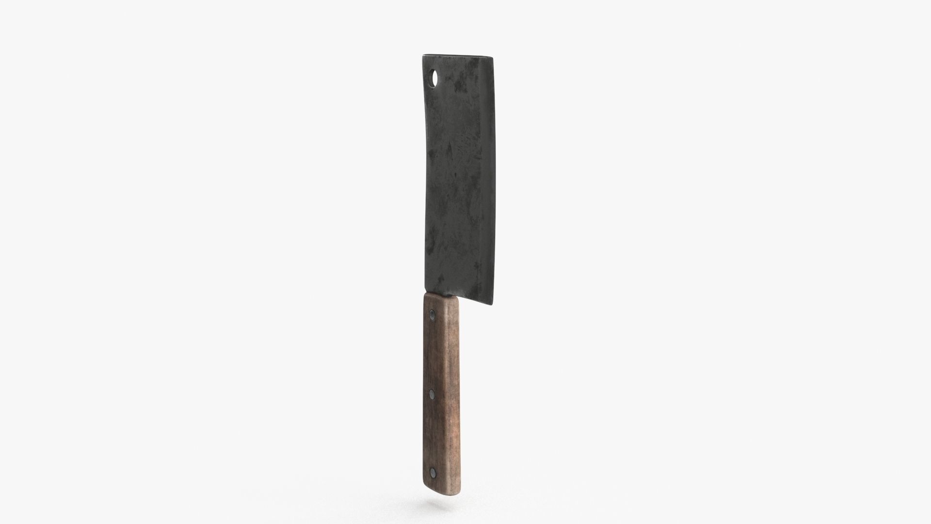Meat Cleaver Low-poly 3D model_7