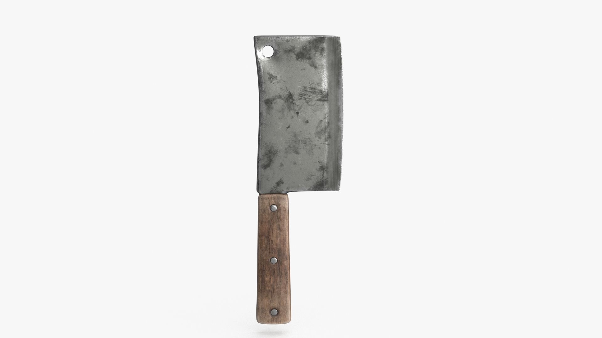 Meat Cleaver Low-poly 3D model_9