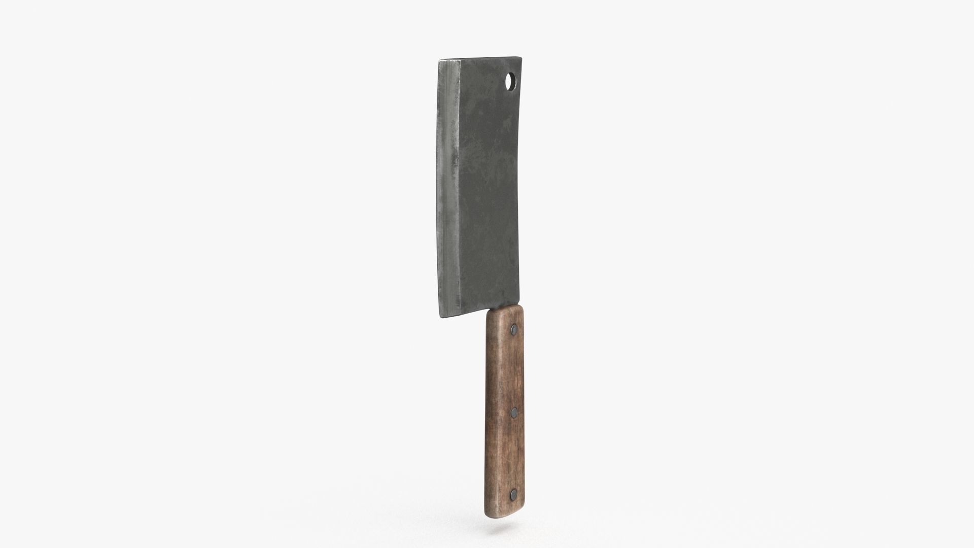 Meat Cleaver Low-poly 3D model_5