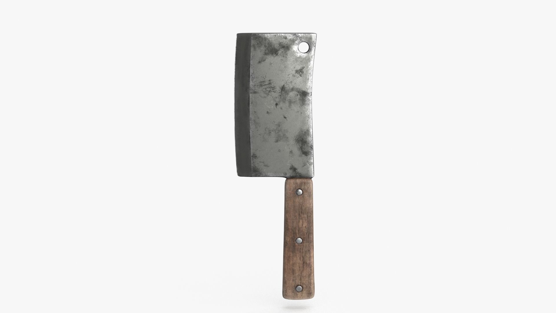 Meat Cleaver Low-poly 3D model_3