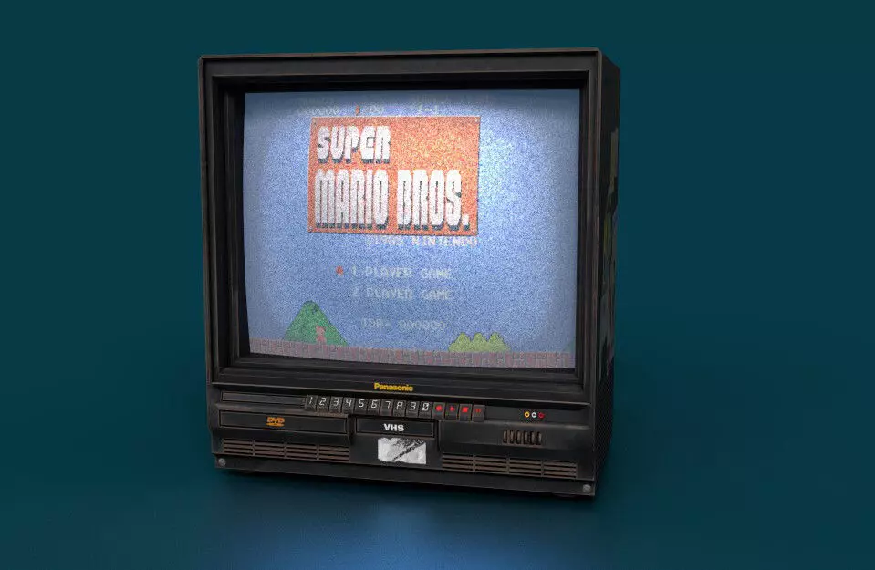 Old TV 3D model_0