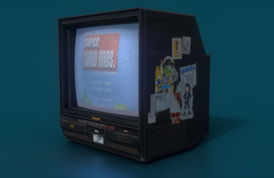 Old TV 3D model_6