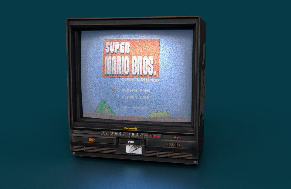 Old TV 3D model_8
