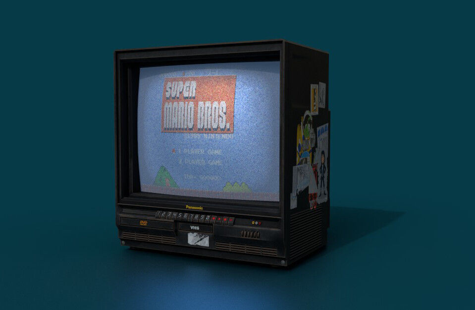 Old TV 3D model_1