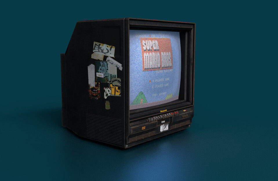 Old TV 3D model_3